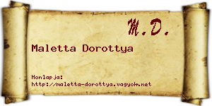 Maletta Dorottya névjegykártya