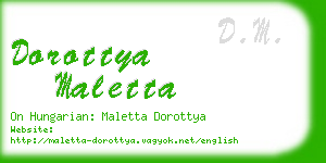 dorottya maletta business card